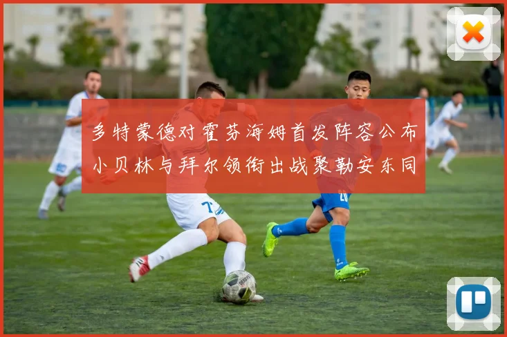 多特蒙德对霍芬海姆首发阵容公布小贝林与拜尔领衔出战聚勒安东同场竞技